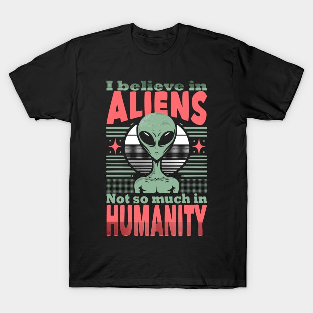 Funny Alien T-Shirt by LittleAna